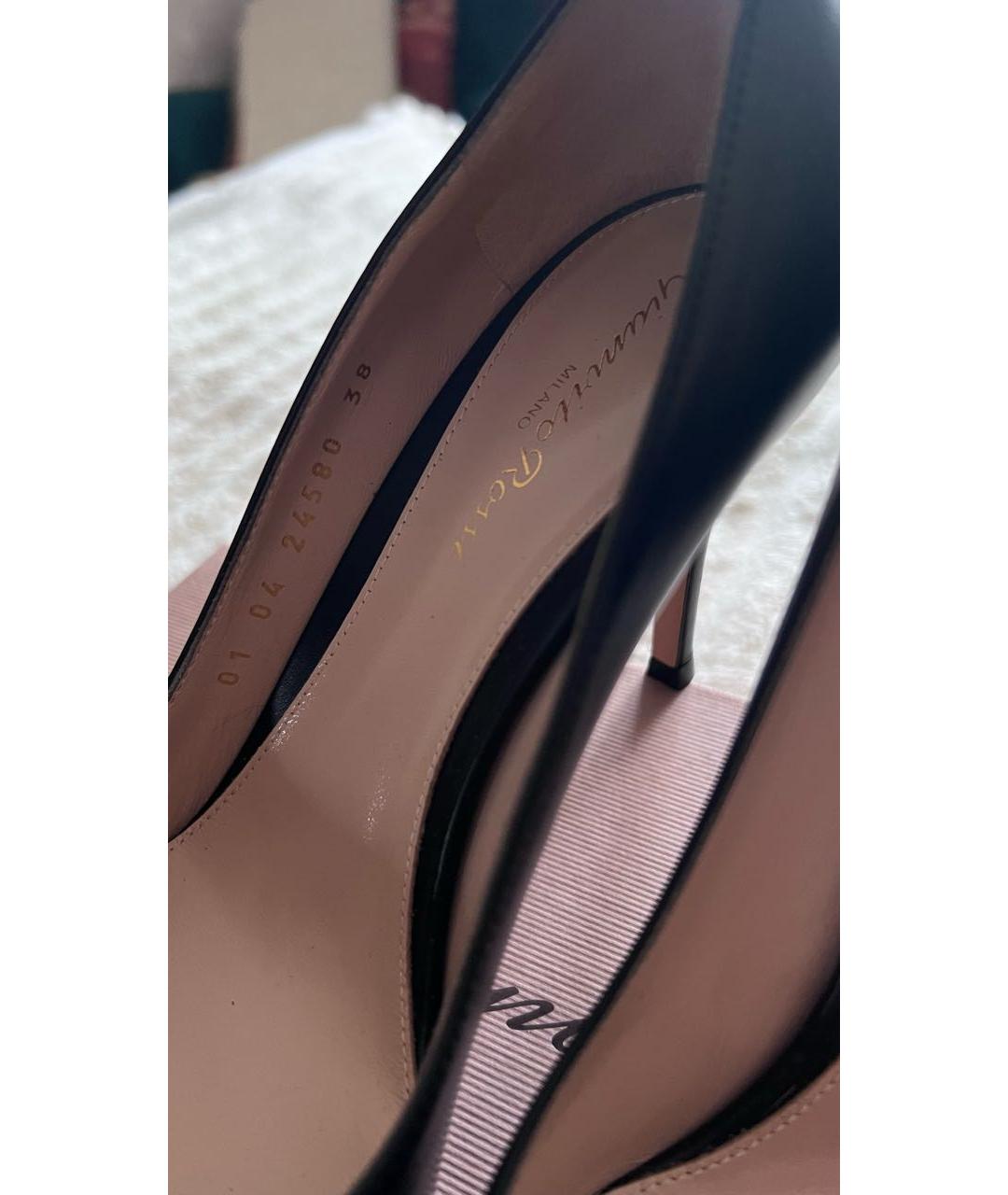 GIANVITO ROSSI Черные кожаные туфли, фото 5