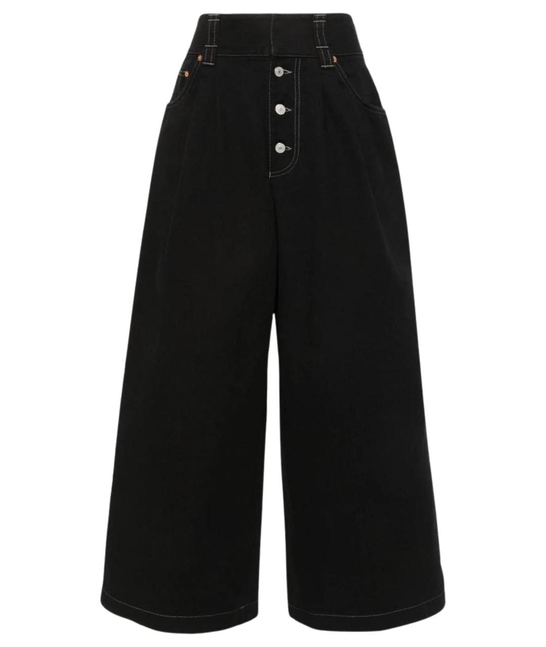 GUCCI Черные хлопковые прямые джинсы, фото 1