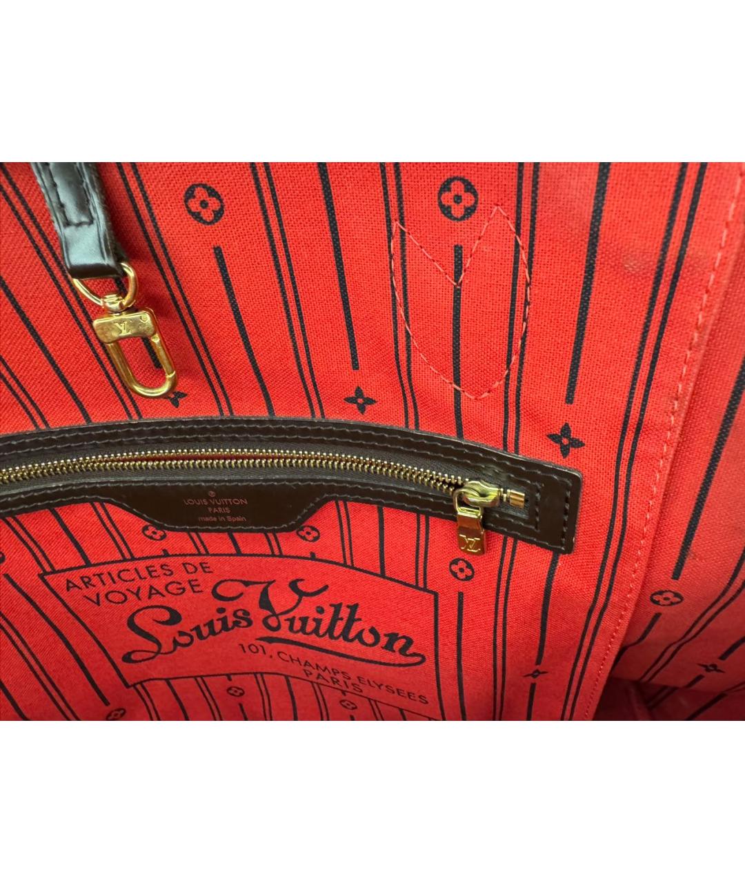 LOUIS VUITTON Коричневая сумка тоут, фото 3