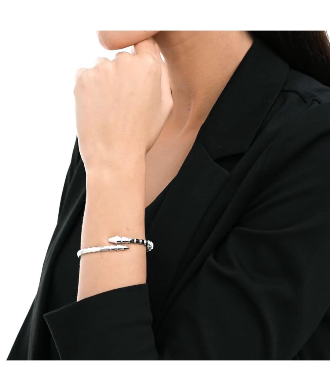 BVLGARI Серебряный браслет из белого золота, фото 4