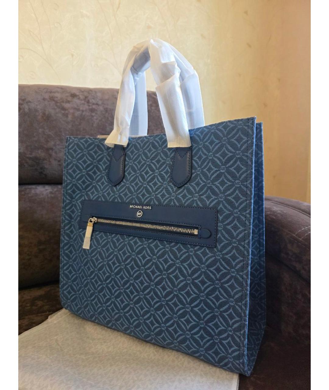 MICHAEL KORS Синяя сумка с короткими ручками, фото 2