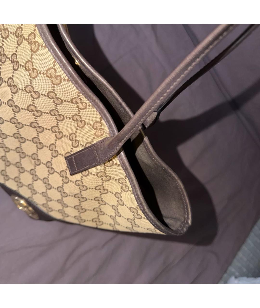 GUCCI Бежевая сумка тоут, фото 4