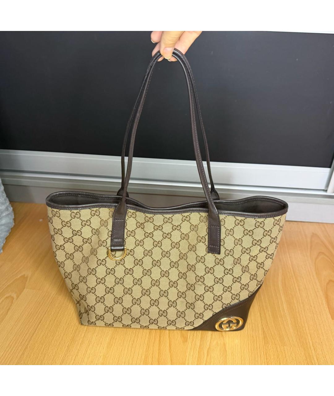GUCCI Бежевая сумка тоут, фото 2