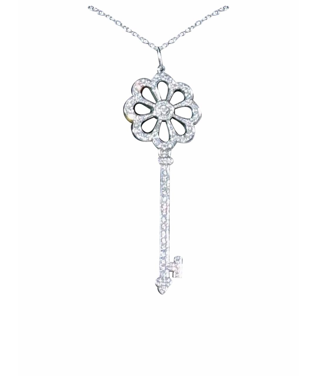 TIFFANY&CO Серебряное платиновое колье, фото 1