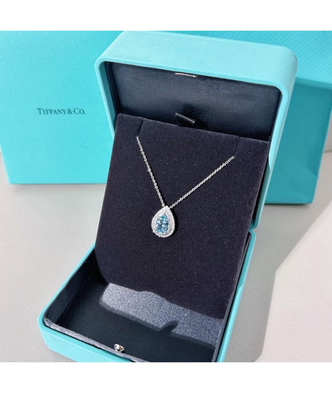 TIFFANY&CO Синее колье из белого золота, фото 4