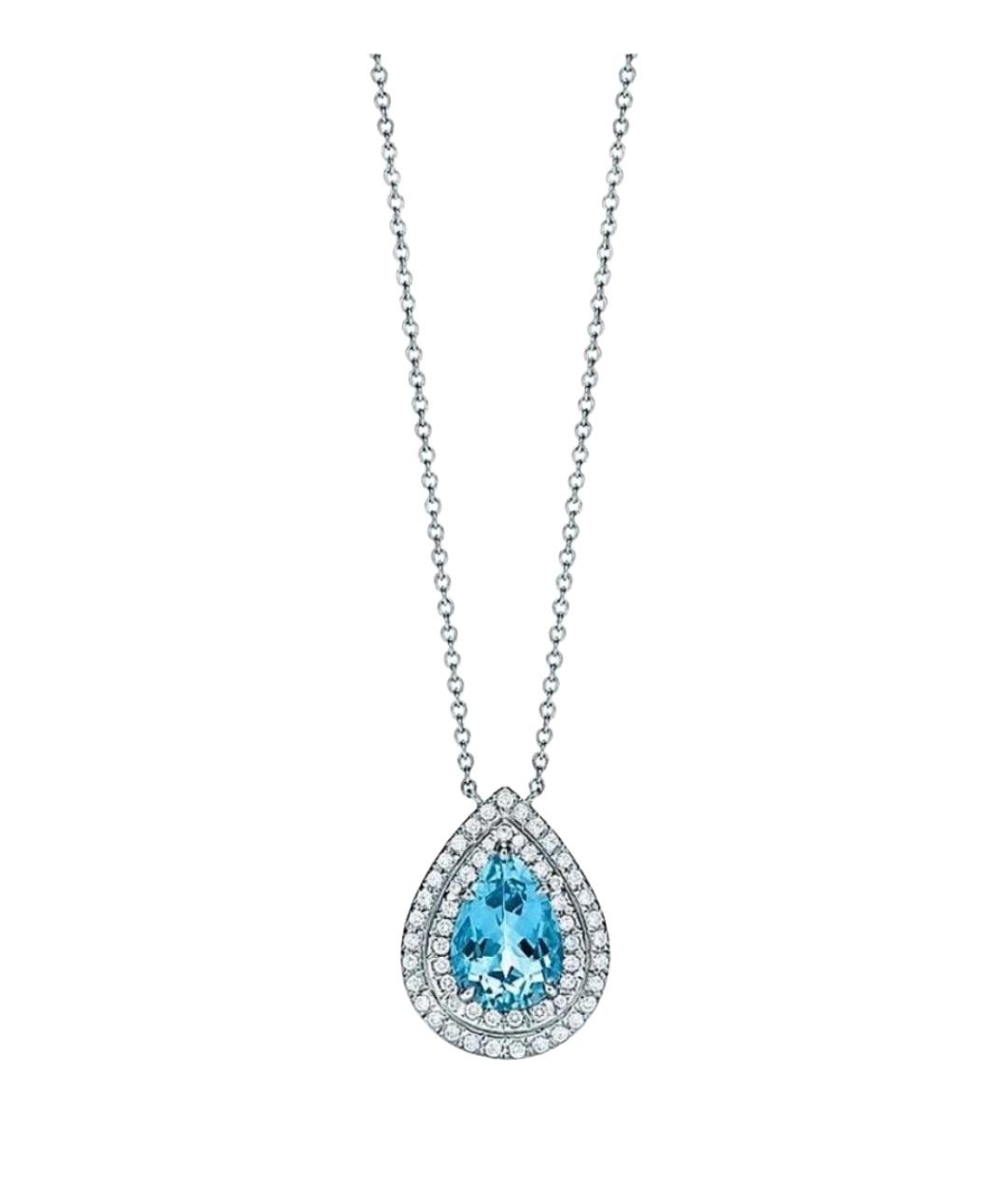 TIFFANY&CO Синее колье из белого золота, фото 1