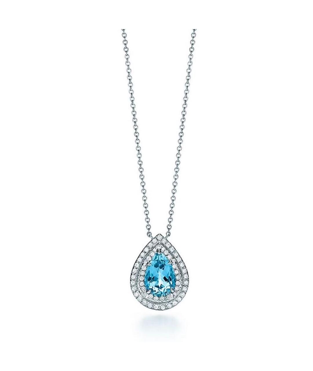 TIFFANY&CO Синее колье из белого золота, фото 8