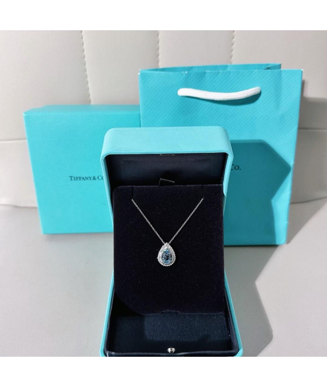 TIFFANY&CO Синее колье из белого золота, фото 2