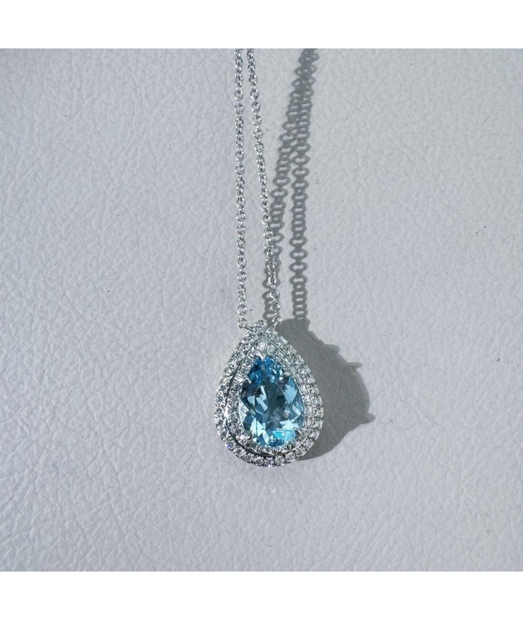 TIFFANY&CO Синее колье из белого золота, фото 7