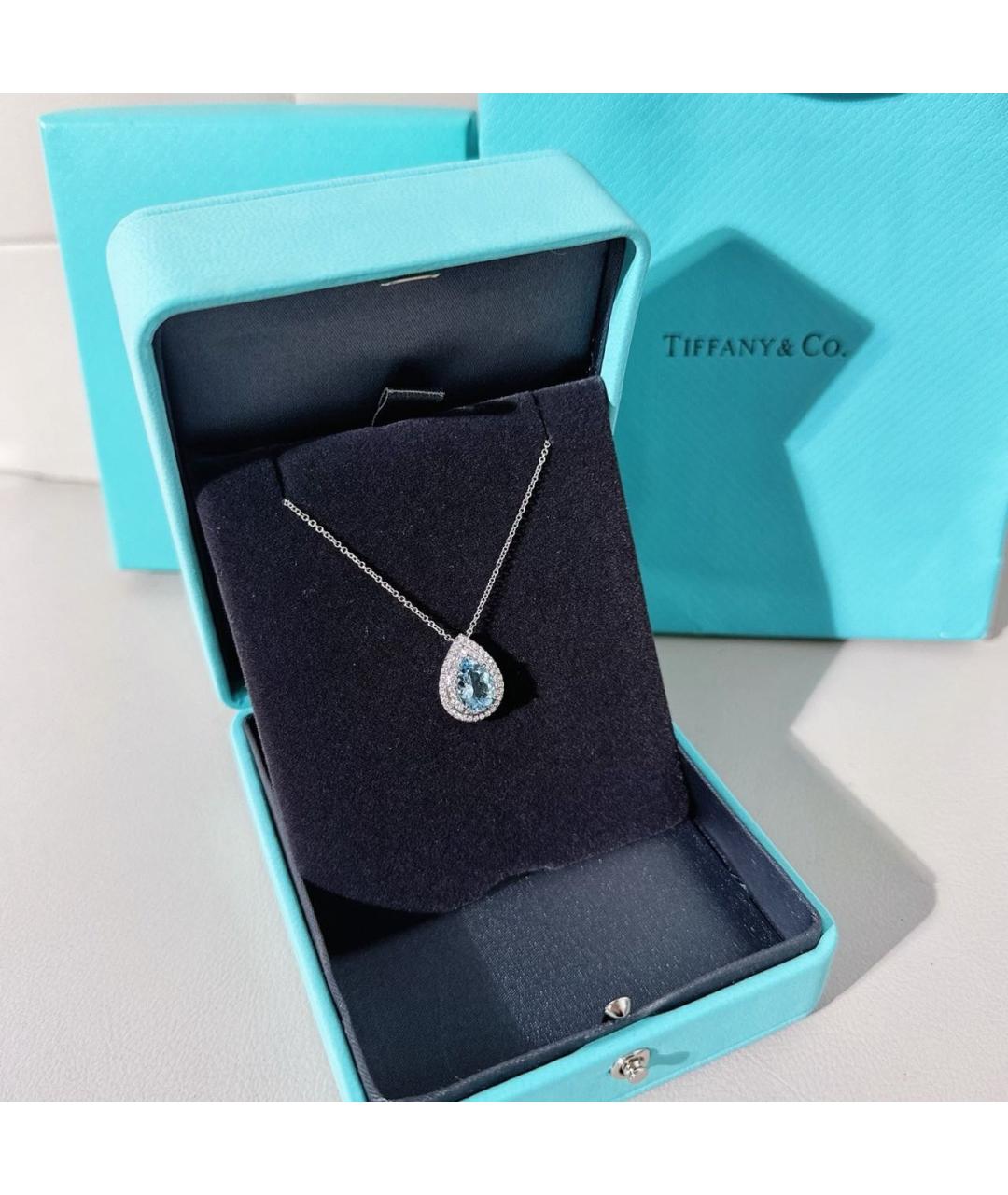 TIFFANY&CO Синее колье из белого золота, фото 3