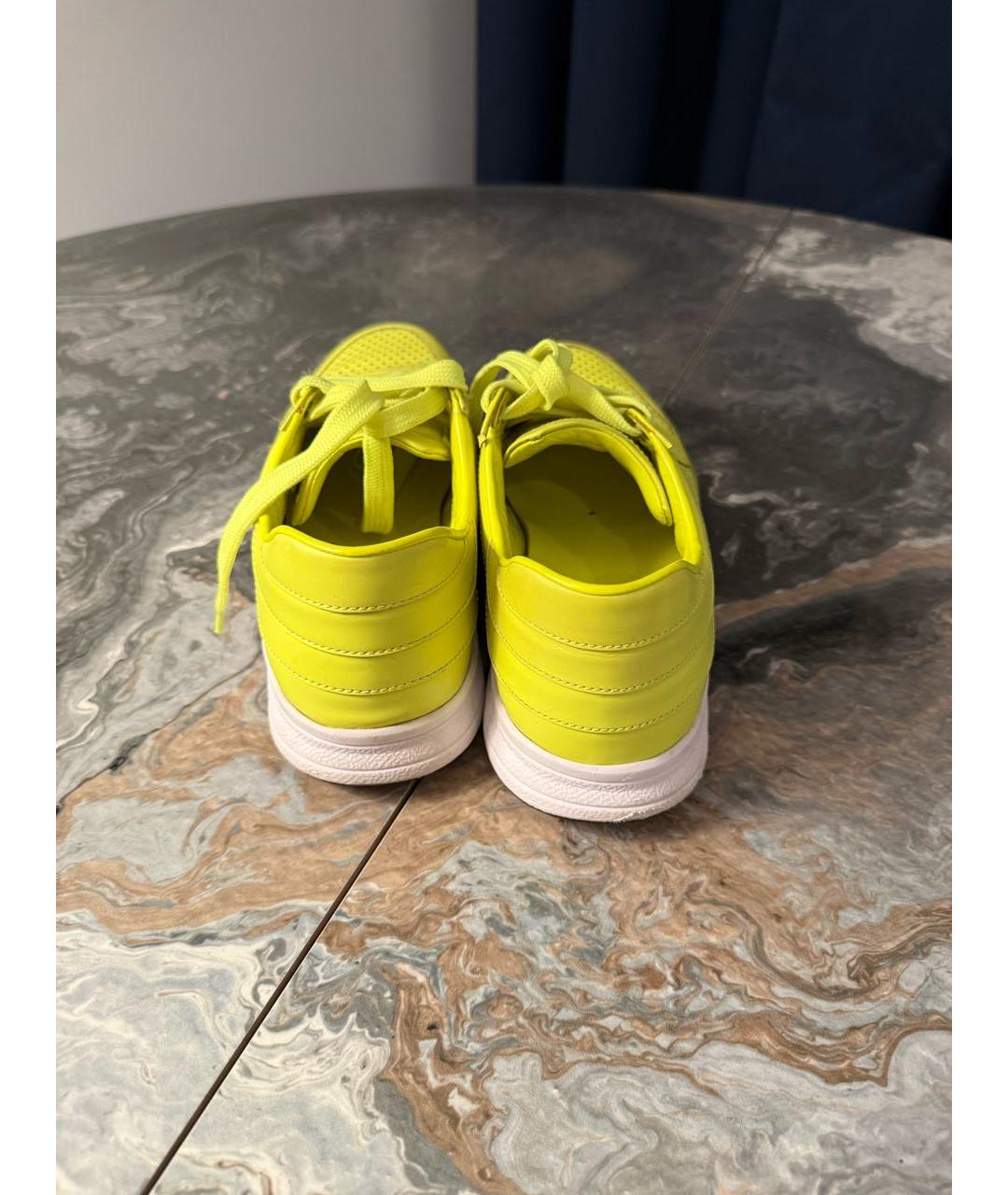 GUCCI Желтые кожаные кроссовки, фото 3