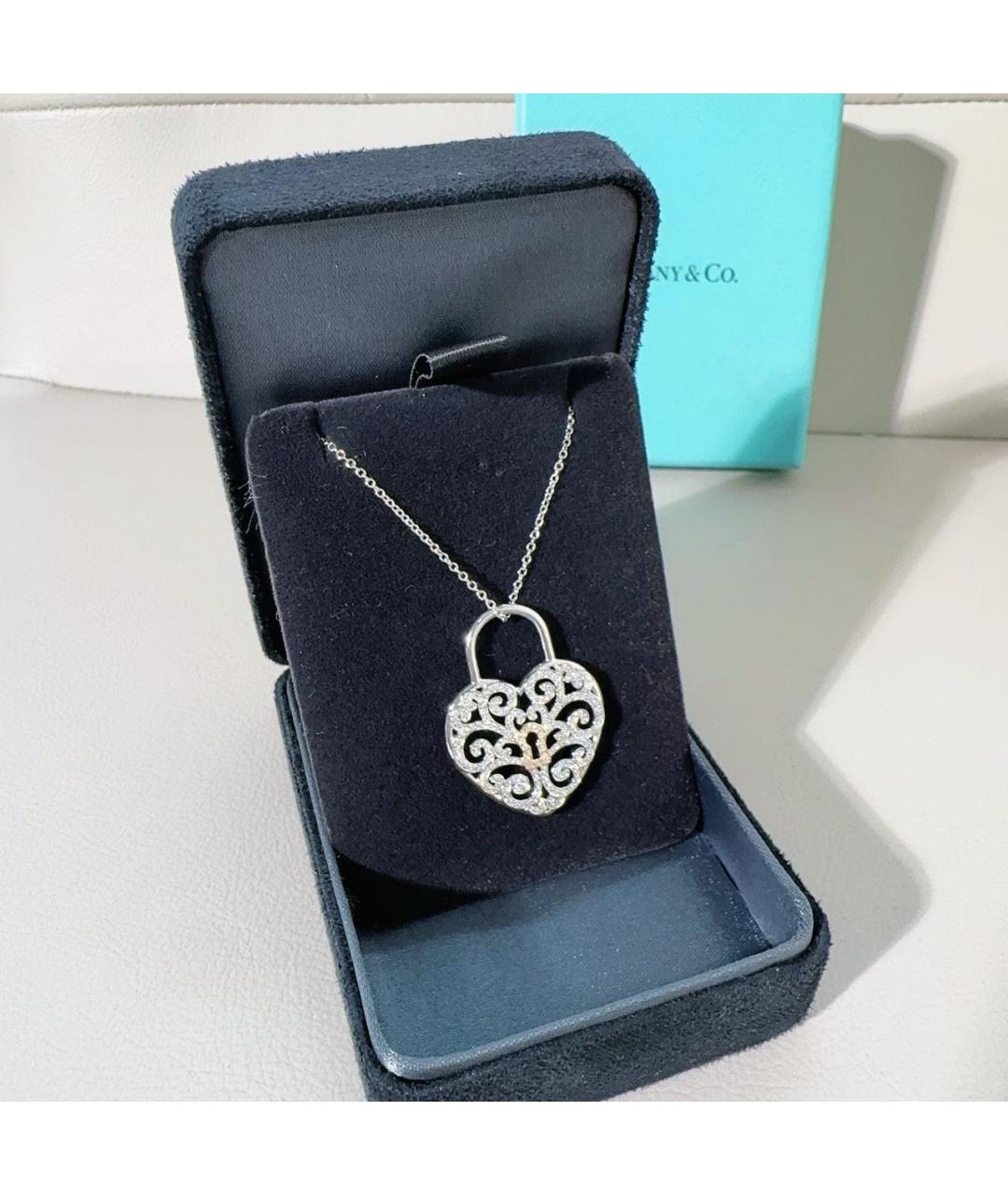 TIFFANY&CO Серебряное колье из белого золота, фото 2