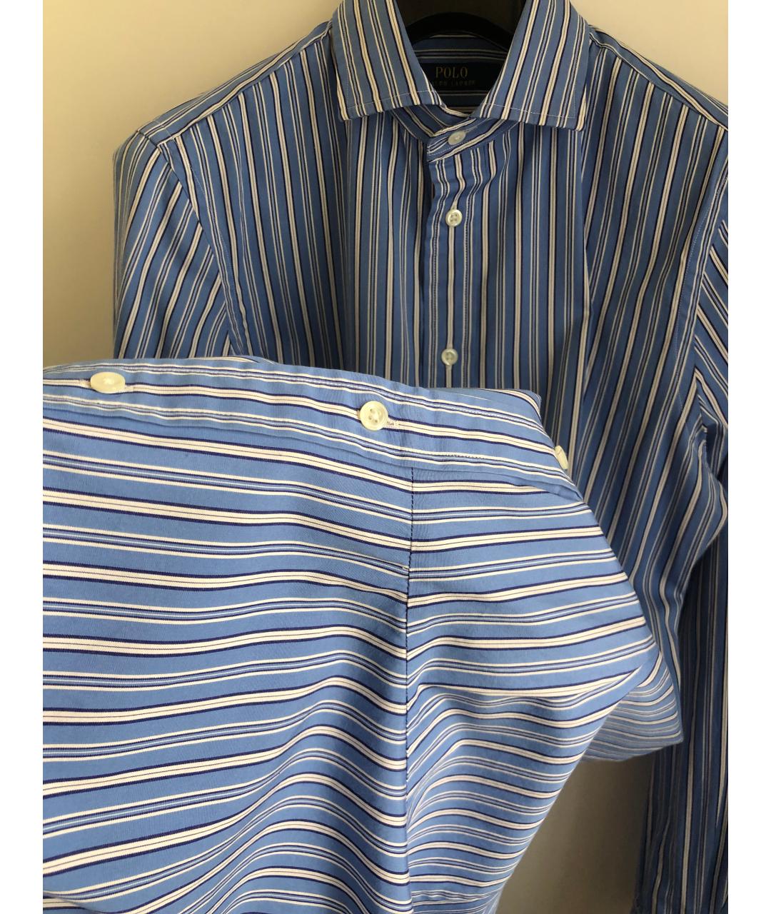 POLO RALPH LAUREN Синее хлопковое повседневное платье, фото 4