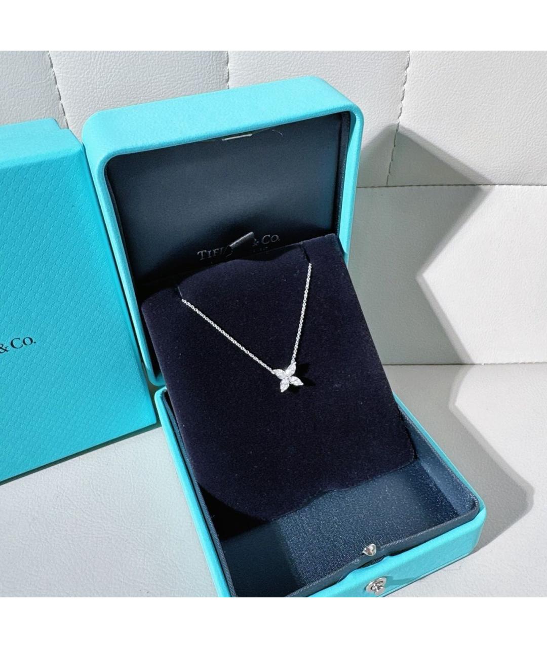 TIFFANY&CO Серебряное платиновое колье, фото 3