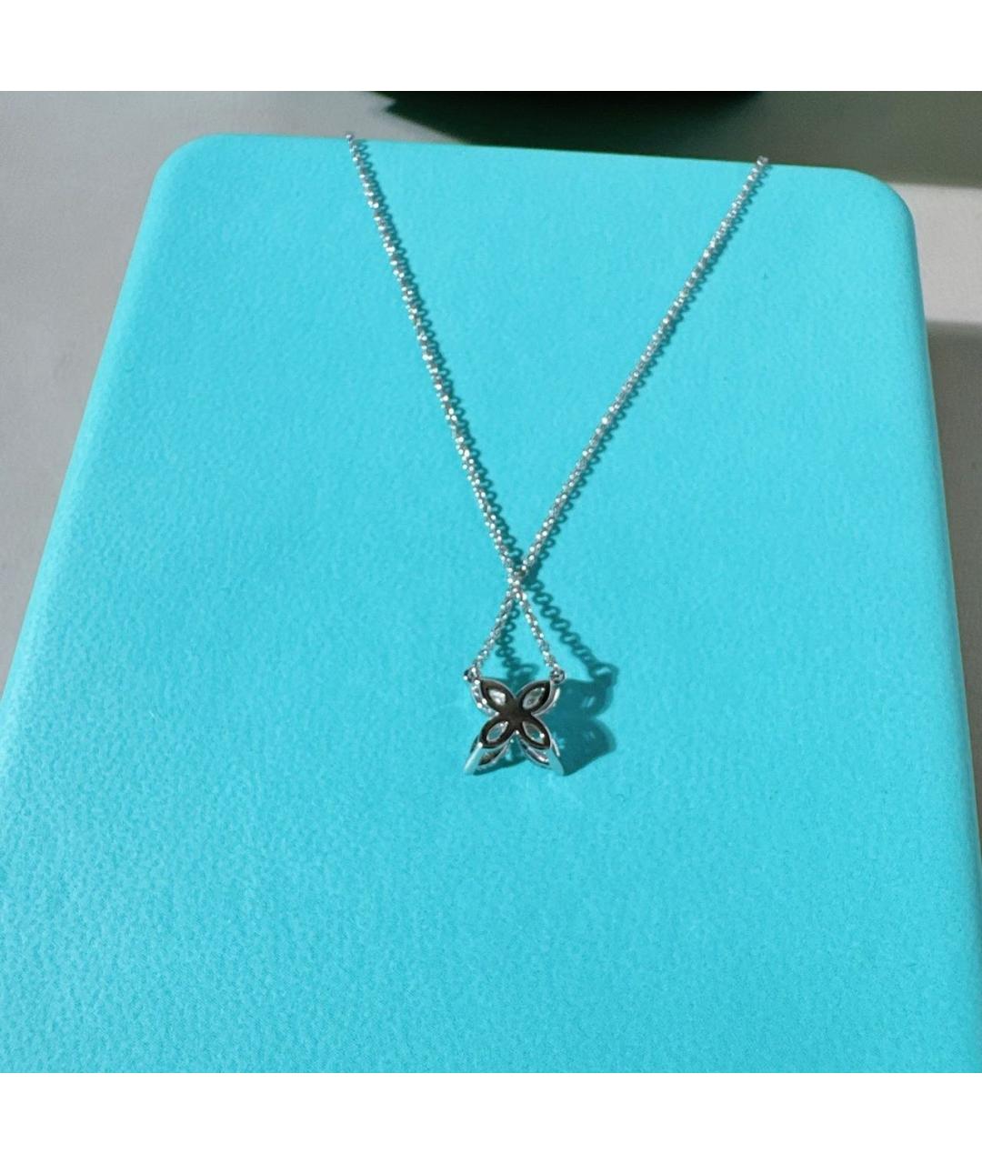 TIFFANY&CO Серебряное платиновое колье, фото 6