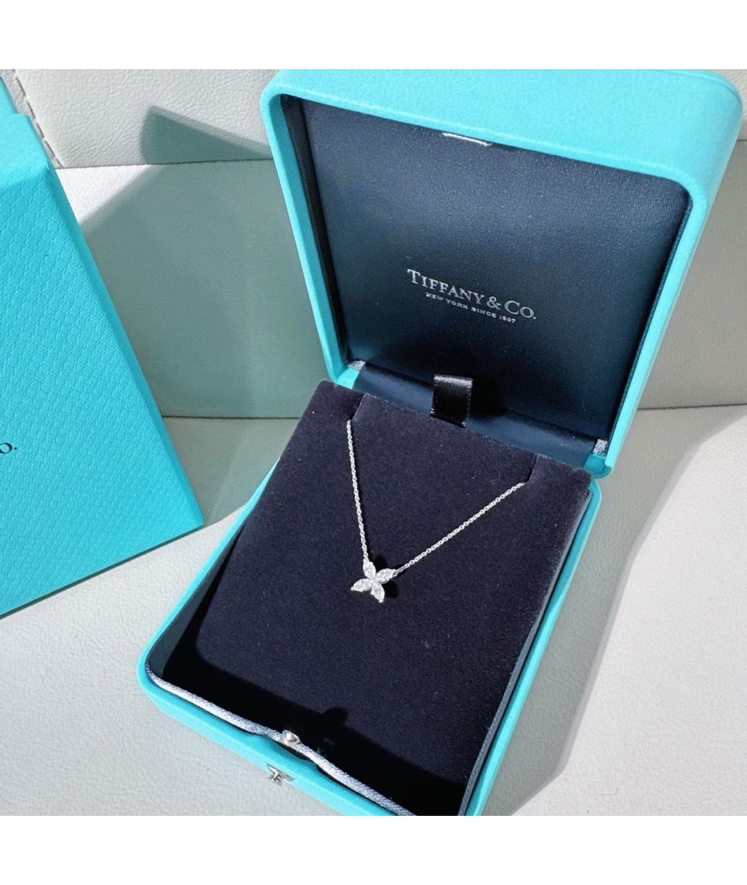 TIFFANY&CO Серебряное платиновое колье, фото 4