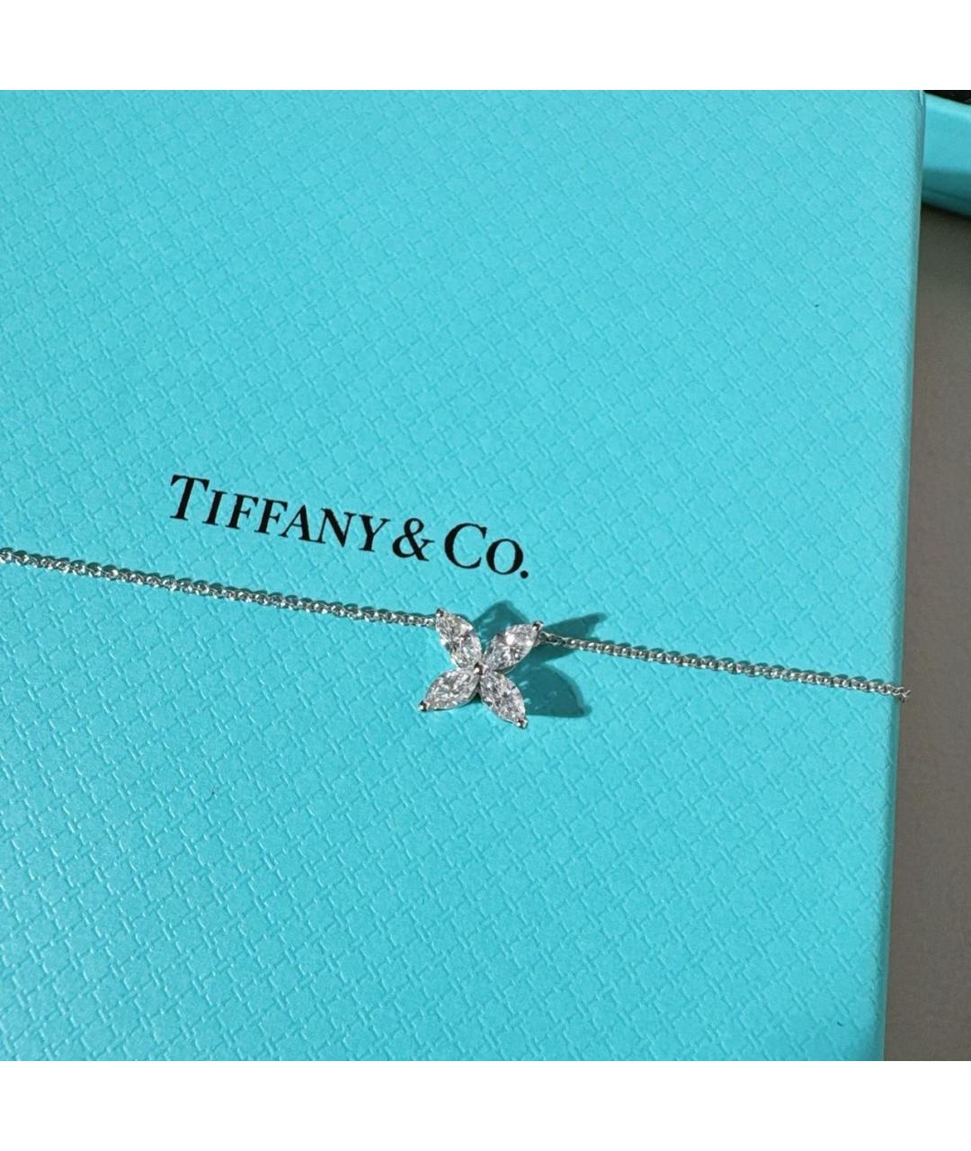 TIFFANY&CO Серебряное платиновое колье, фото 5