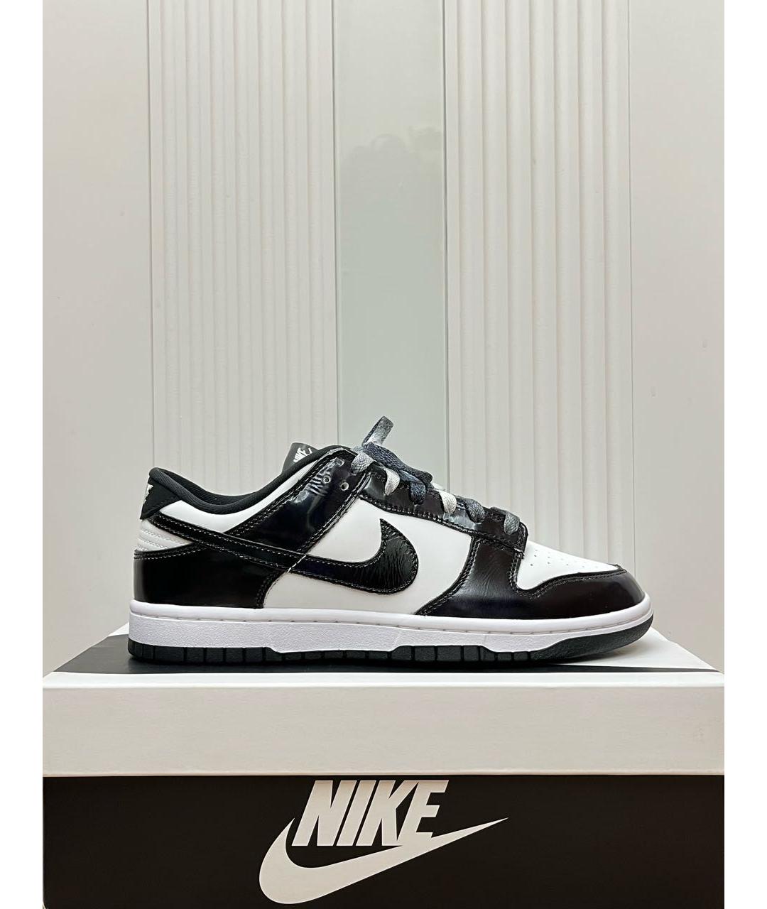 NIKE Черные низкие кроссовки / кеды из лакированной кожи, фото 8