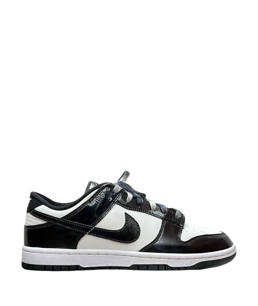 NIKE Черные низкие кроссовки / кеды из лакированной кожи, фото 1