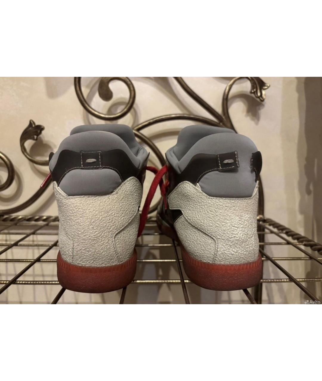 MAISON MARGIELA Серые высокие кроссовки / кеды, фото 2