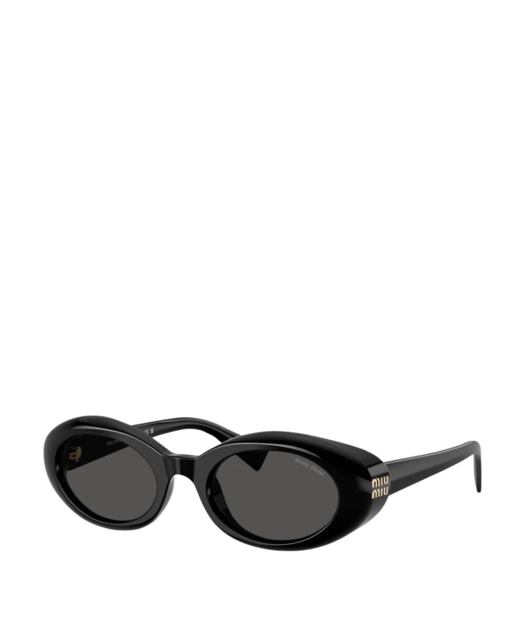 MIU MIU Черные пластиковые солнцезащитные очки, фото 1