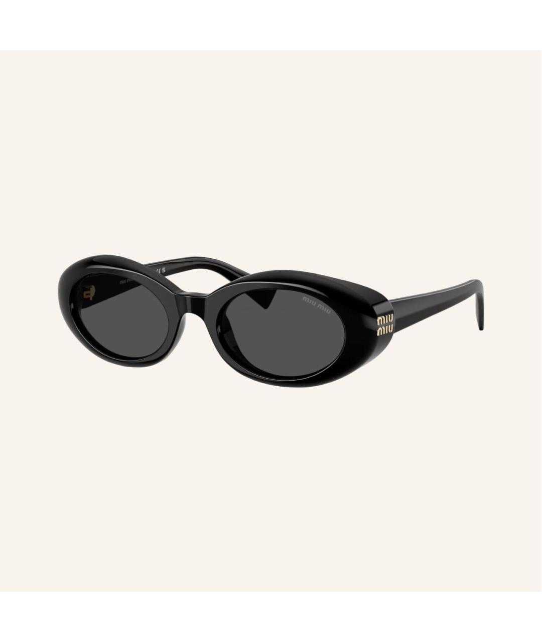 MIU MIU Черные пластиковые солнцезащитные очки, фото 8