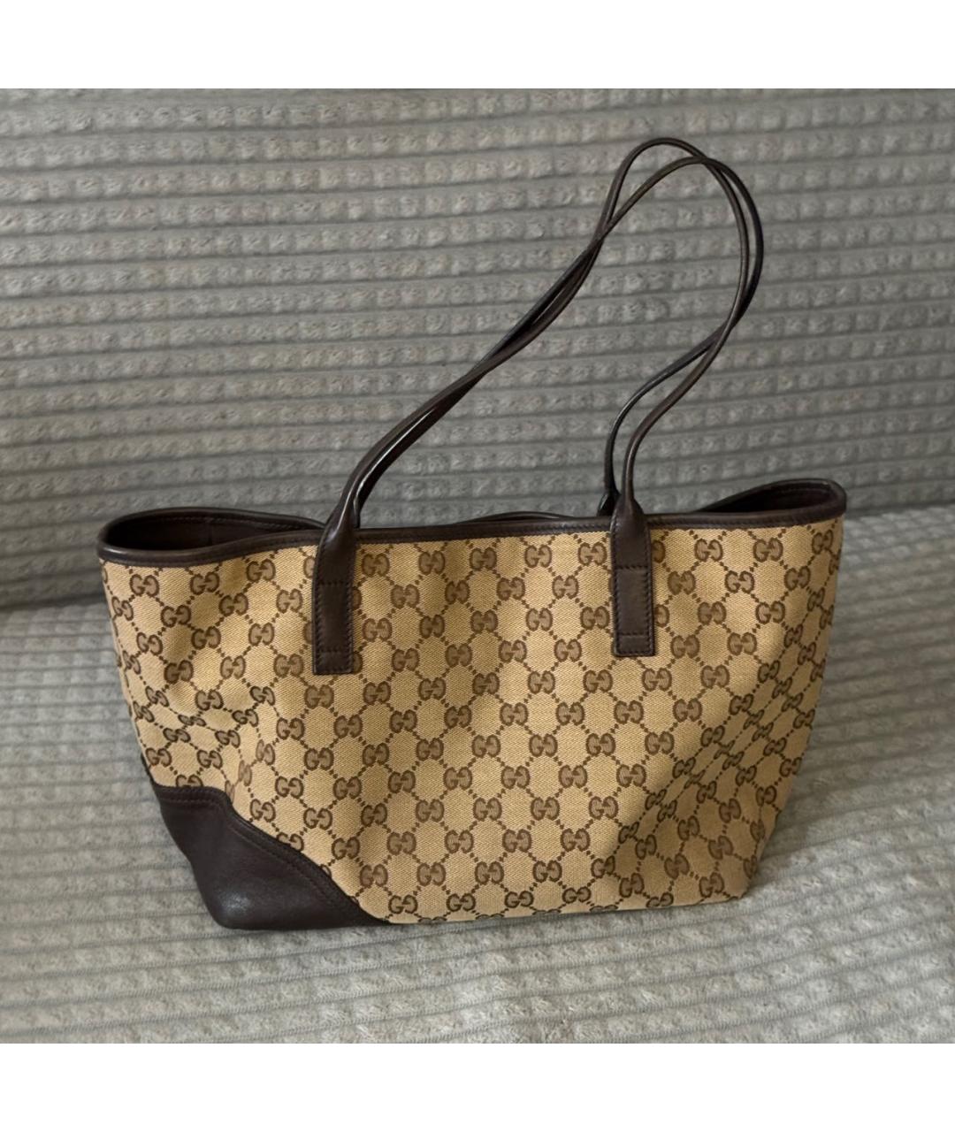 GUCCI Бежевая сумка тоут, фото 3