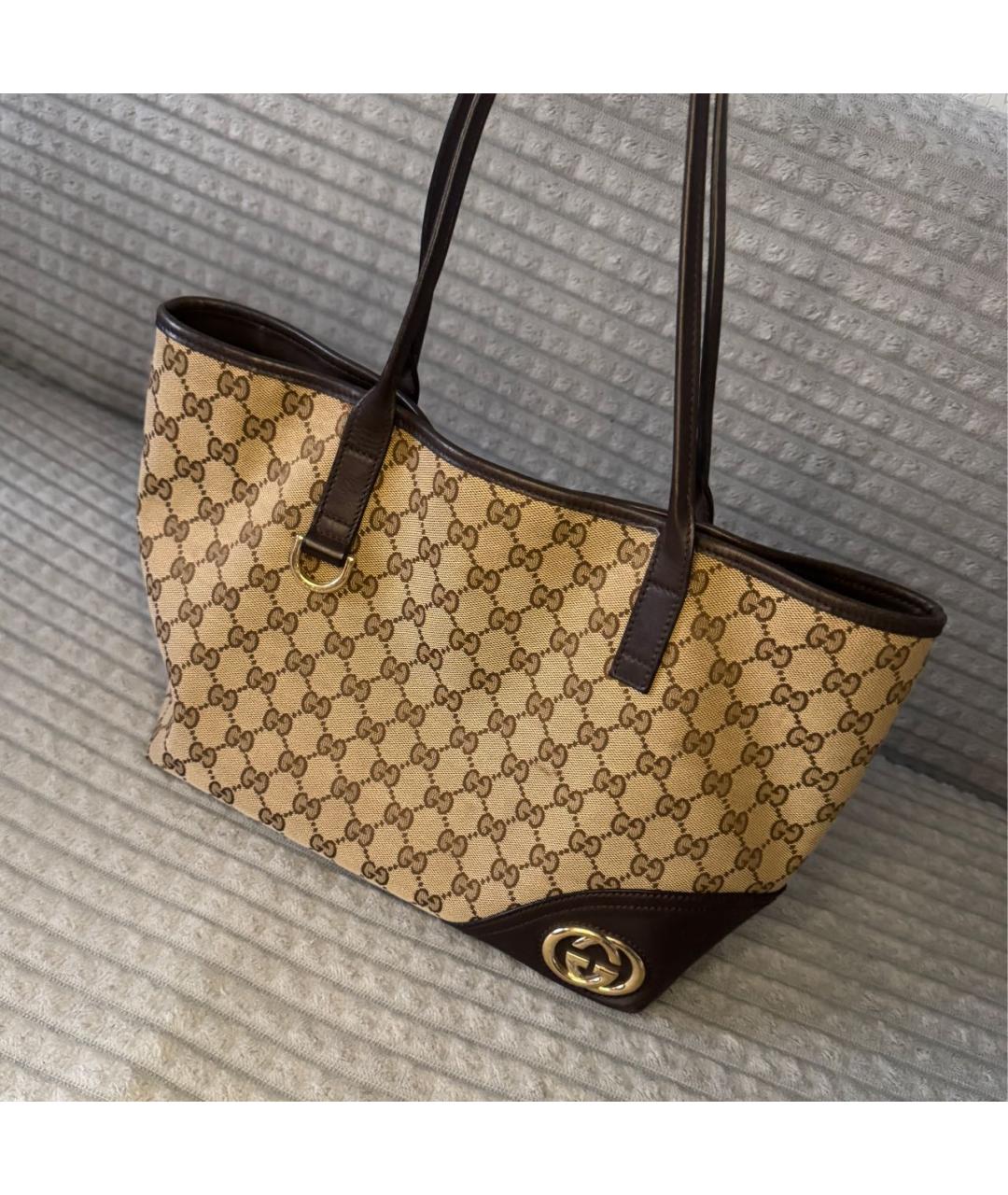 GUCCI Бежевая сумка тоут, фото 2