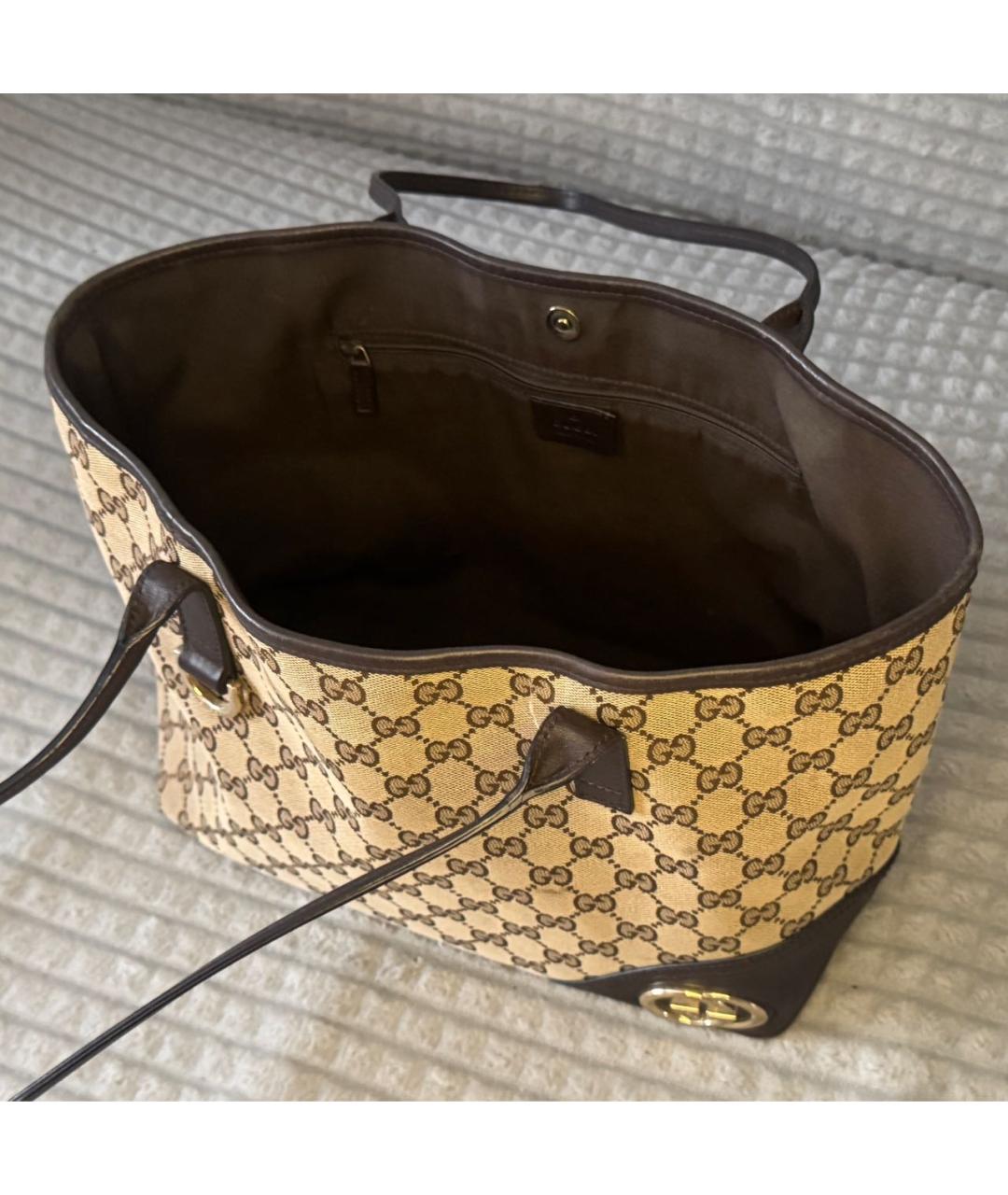 GUCCI Бежевая сумка тоут, фото 4
