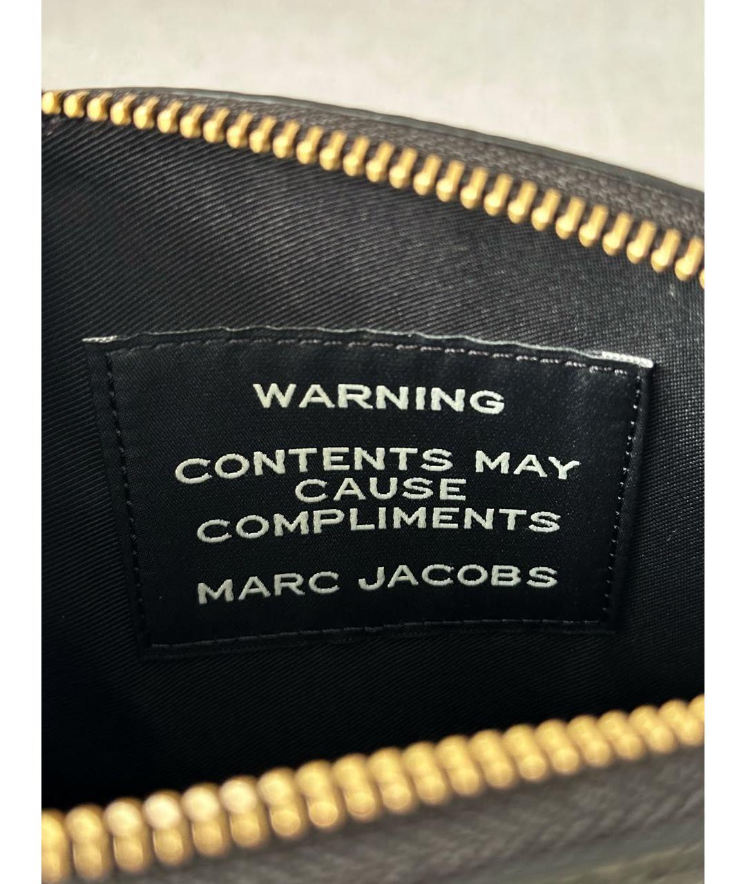 MARC JACOBS Черная кожаная косметичка, фото 6