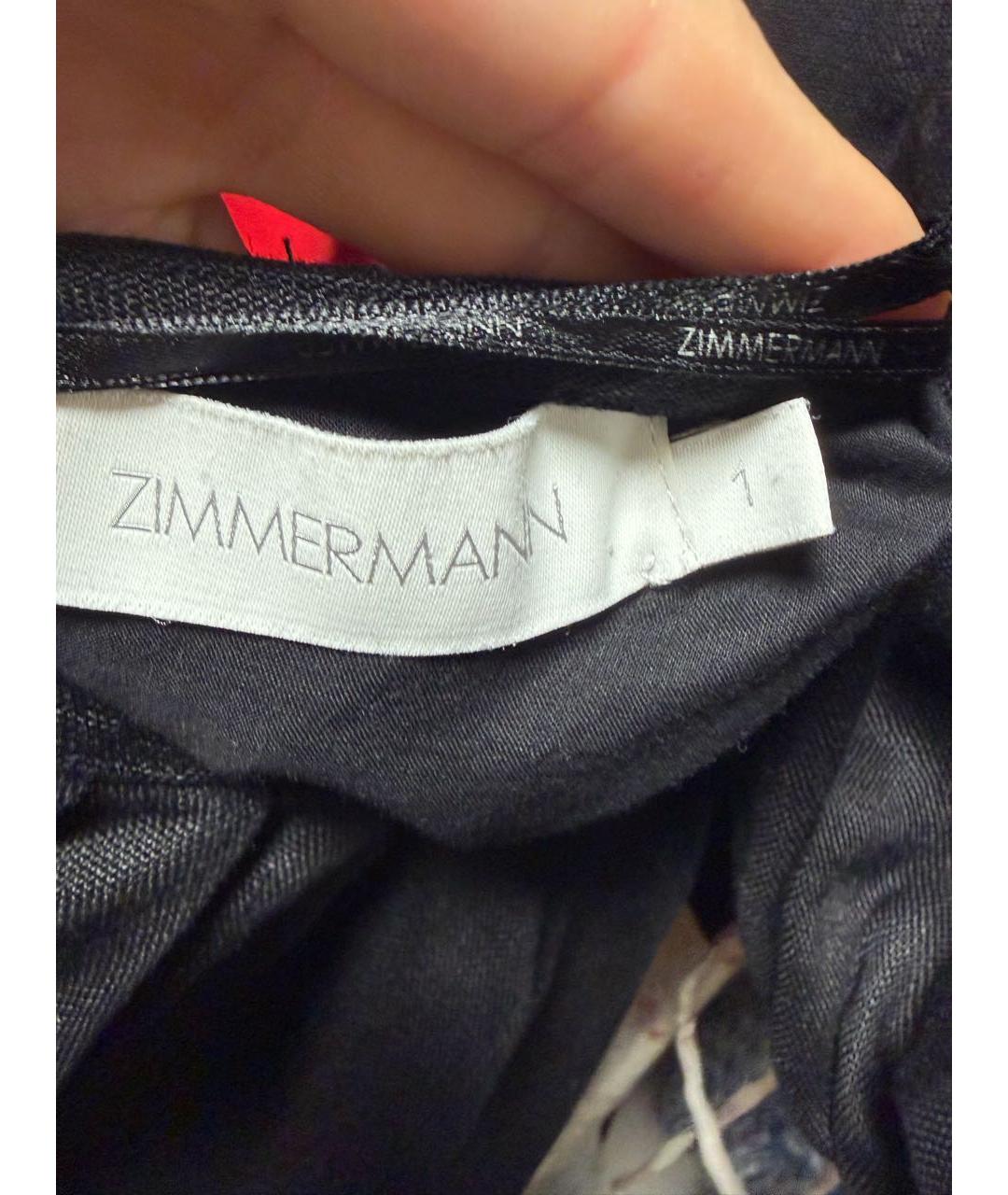 ZIMMERMANN Черное льняное повседневное платье, фото 3