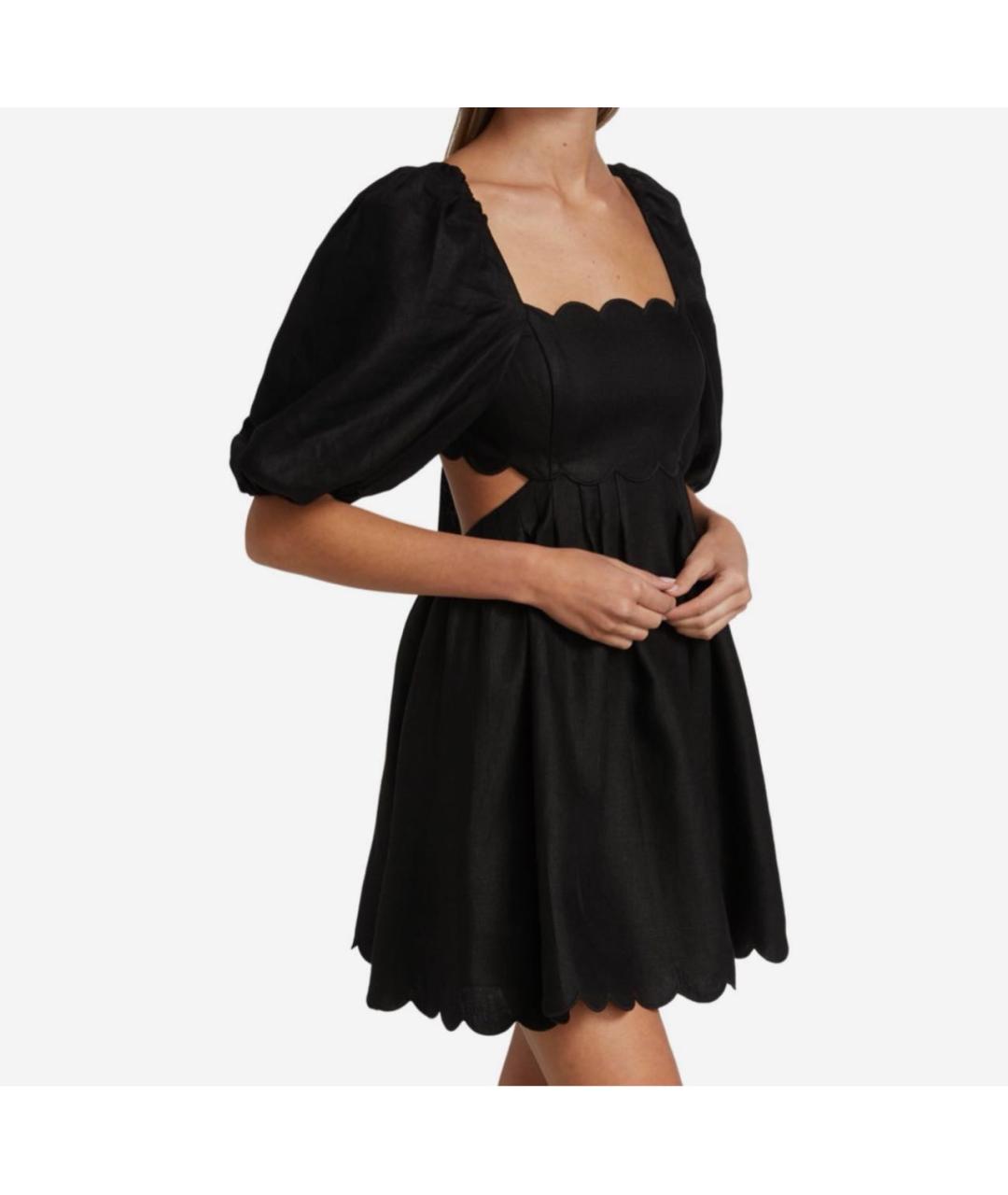 ZIMMERMANN Черное льняное повседневное платье, фото 6