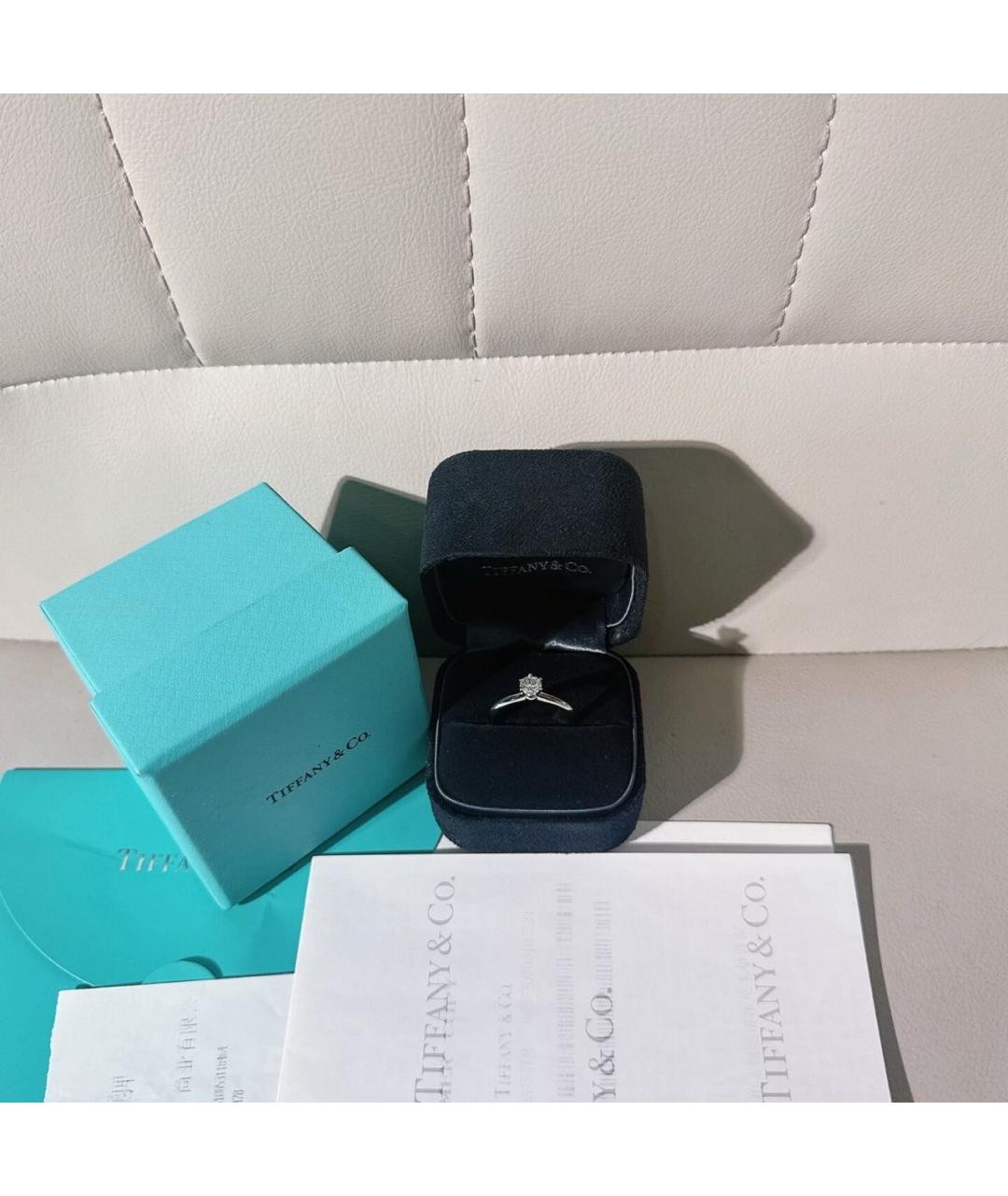 TIFFANY&CO Серебряное платиновое кольцо, фото 5