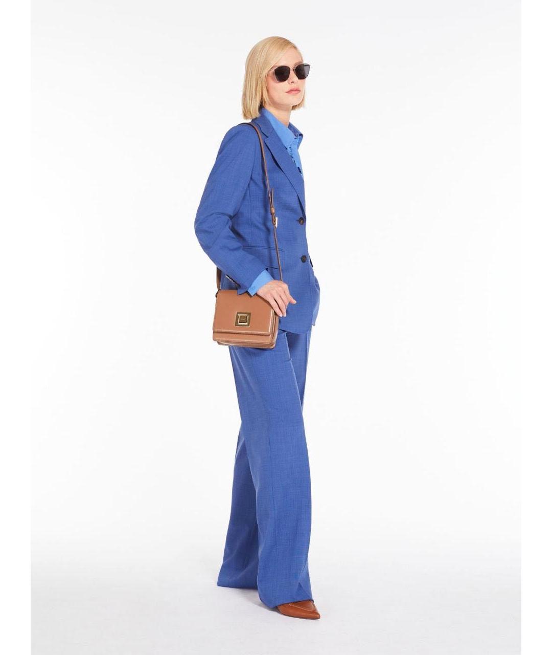 MAX MARA STUDIO Синий шерстяной костюм с брюками, фото 8