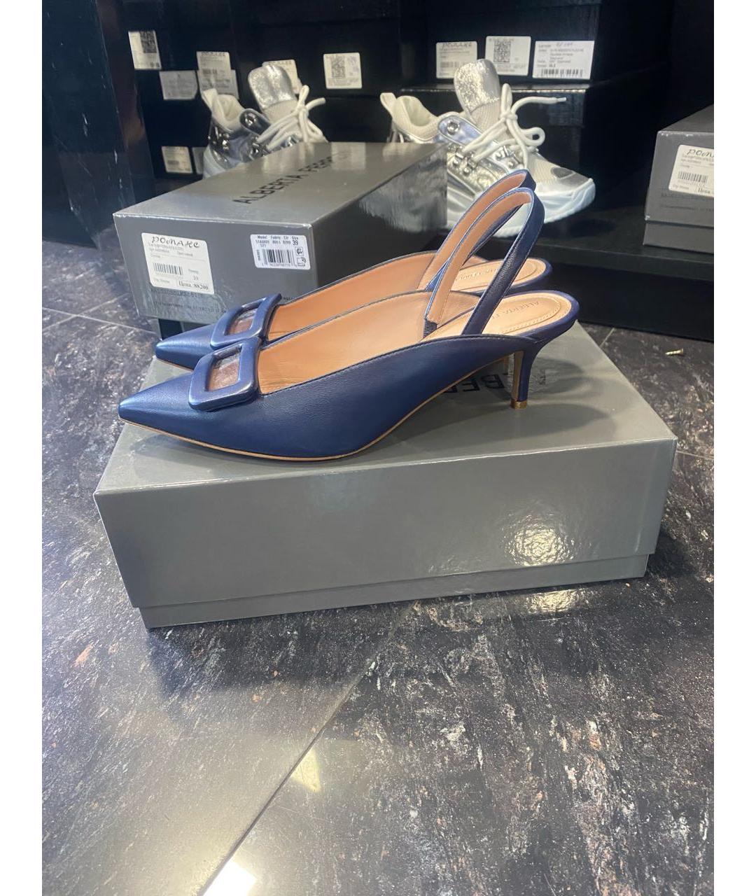 ALBERTA FERRETTI Синие кожаные туфли, фото 6