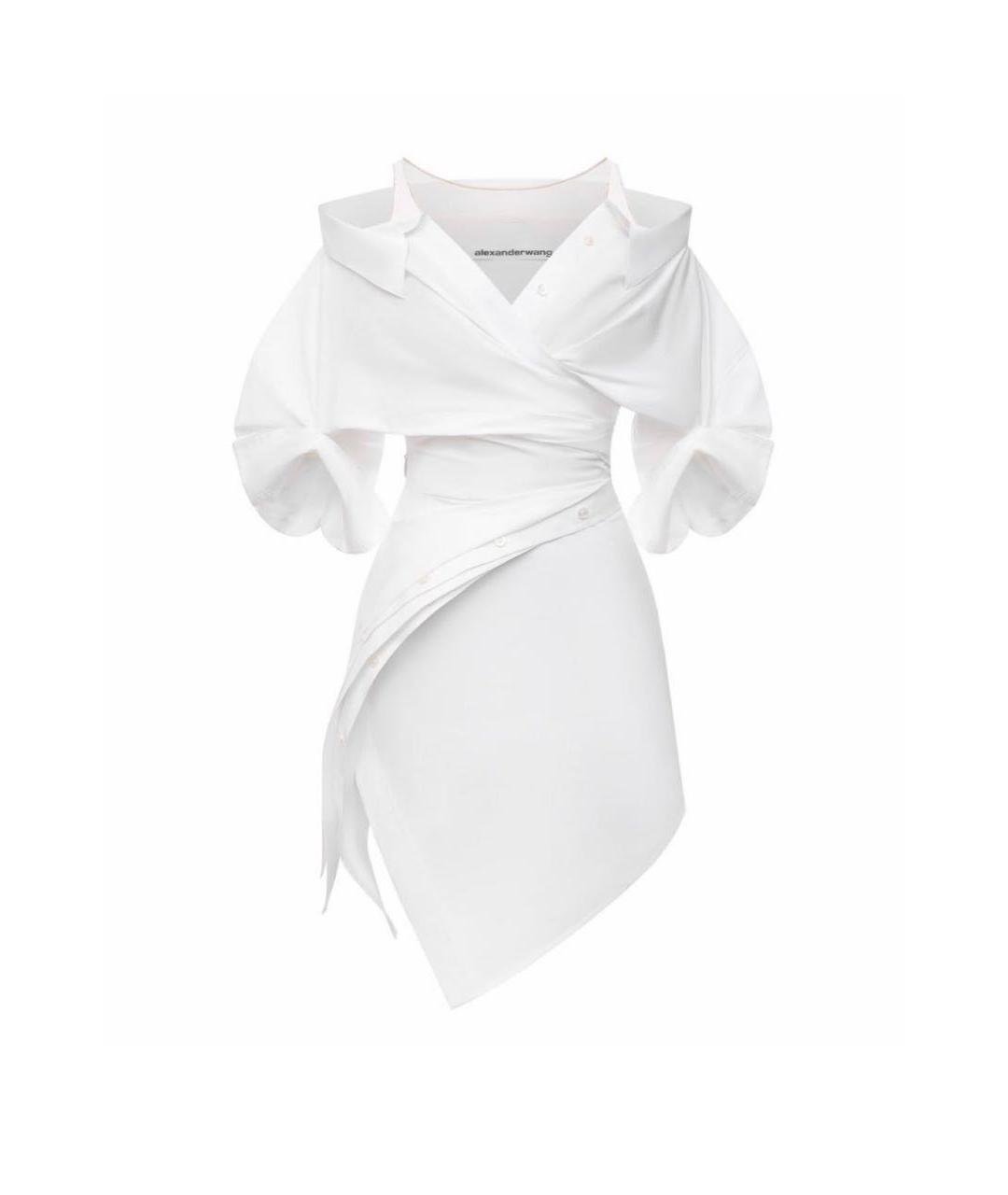 ALEXANDER WANG Белое хлопковое повседневное платье, фото 1