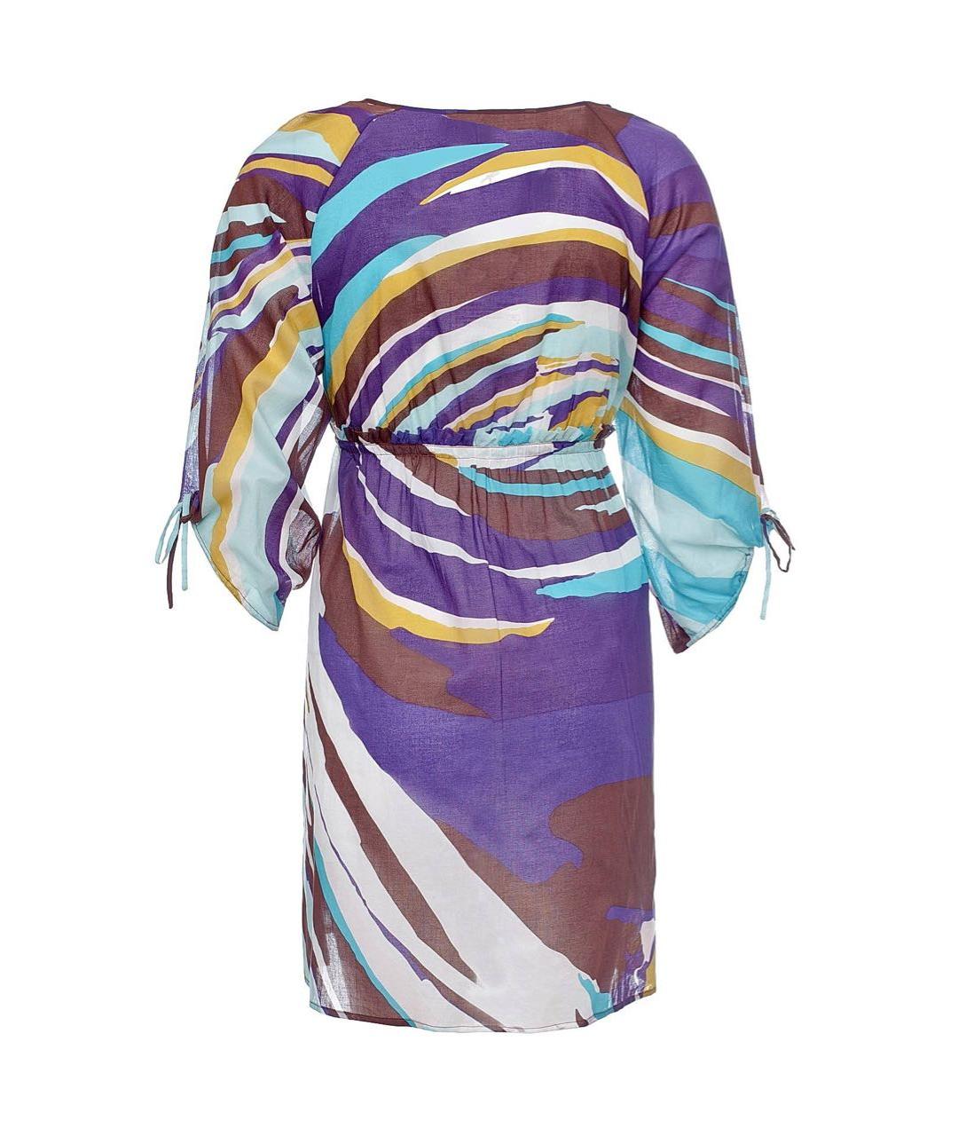 DIANE VON FURSTENBERG Мульти хлопковое платье, фото 2