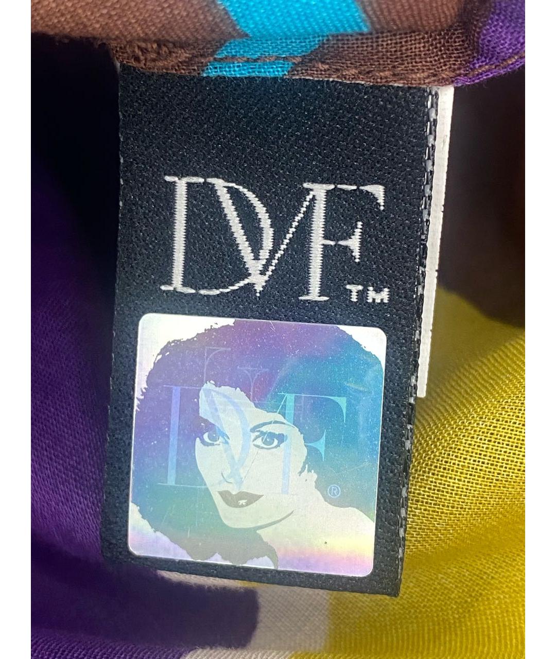 DIANE VON FURSTENBERG Мульти хлопковое платье, фото 6