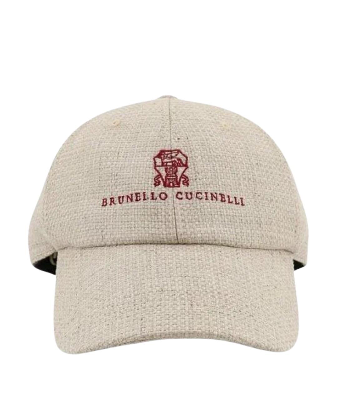 BRUNELLO CUCINELLI Бежевая кепка/бейсболка, фото 1