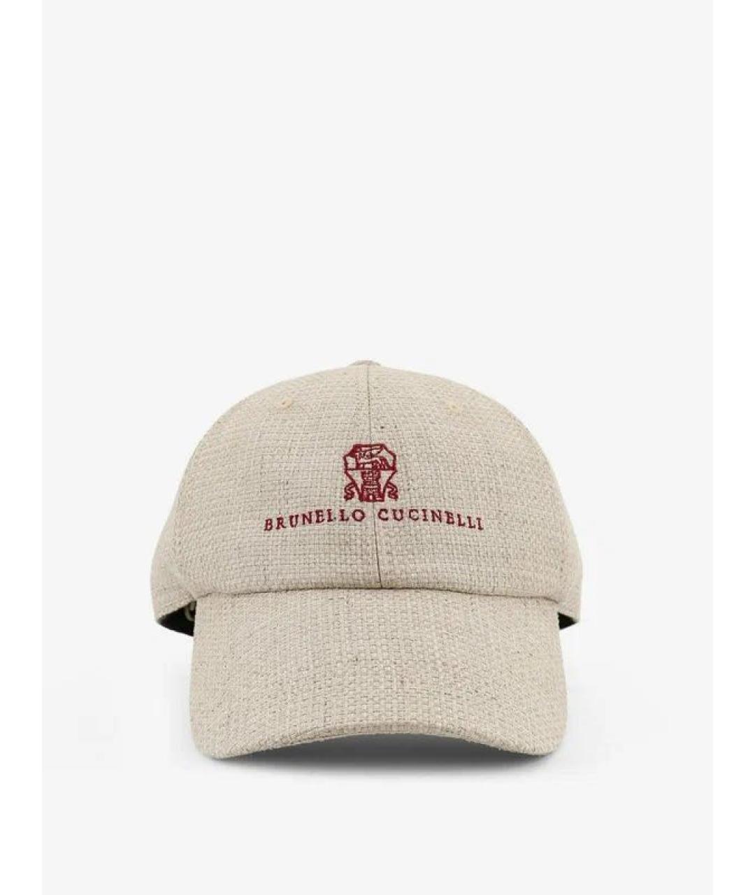 BRUNELLO CUCINELLI Бежевая кепка/бейсболка, фото 5