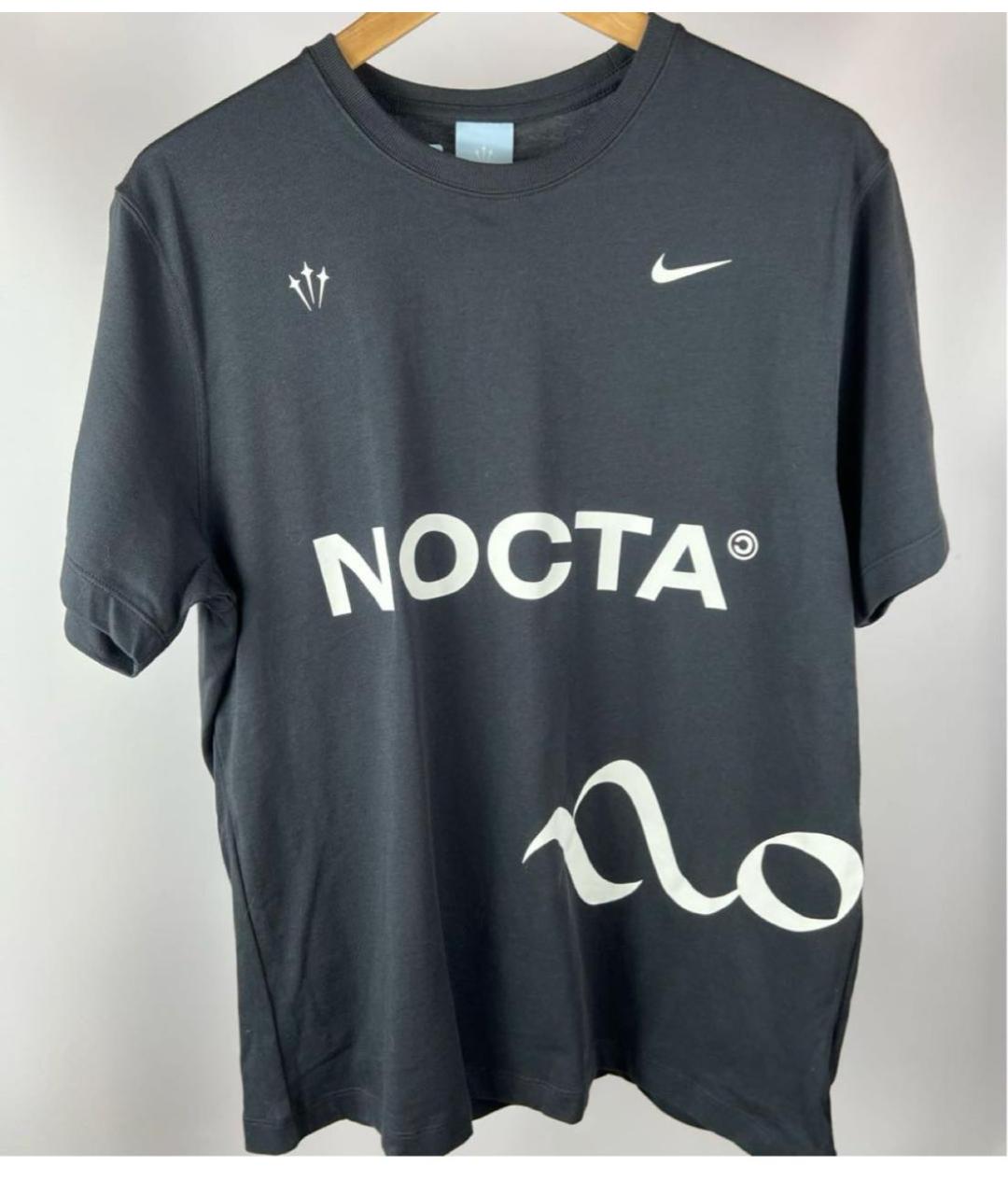 NIKE Черная хлопковая футболка, фото 2