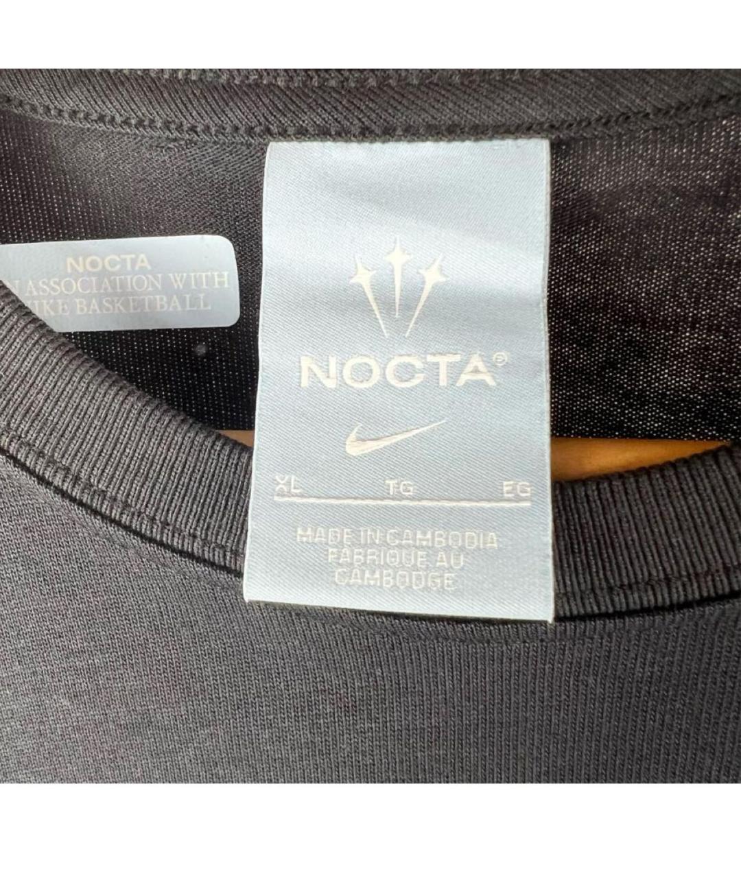 NIKE Черная хлопковая футболка, фото 7