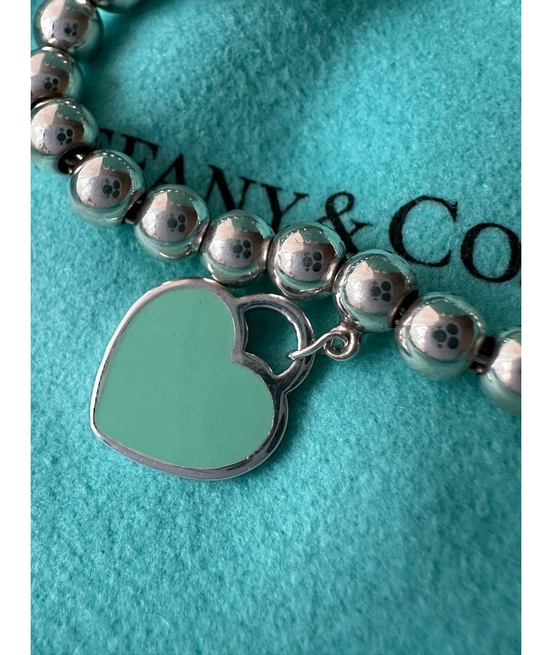 TIFFANY&CO Бирюзовый серебряный браслет, фото 6