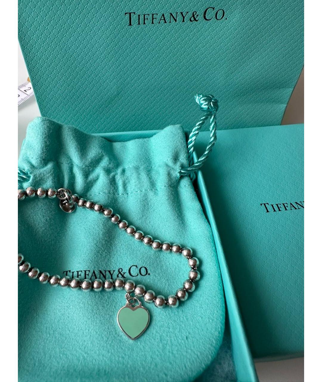 TIFFANY&CO Бирюзовый серебряный браслет, фото 2