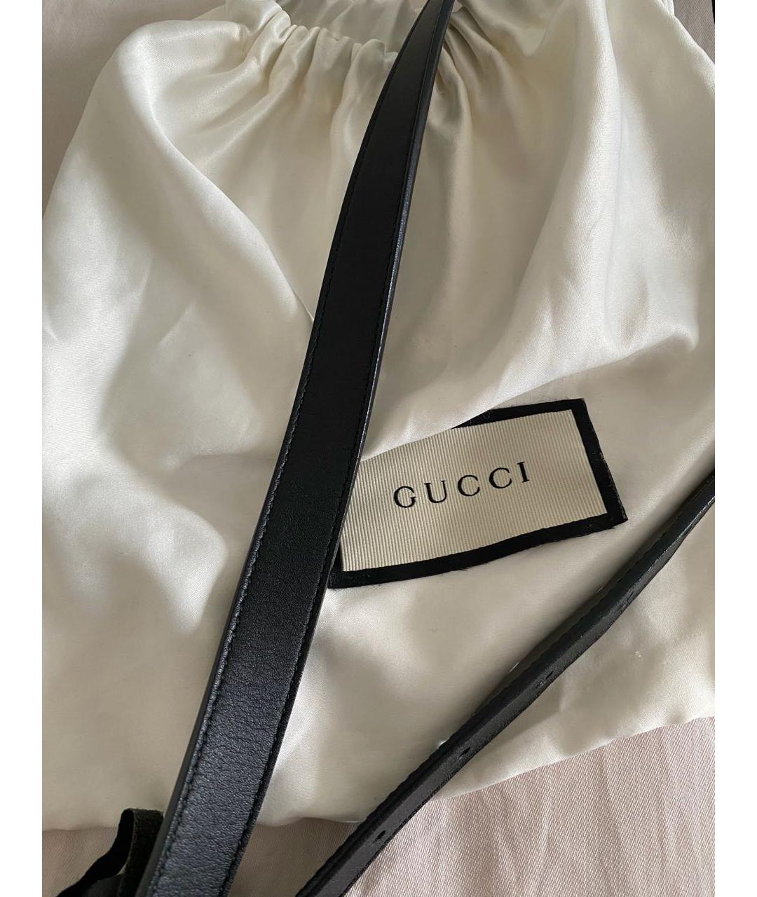 GUCCI Черный кожаный ремень, фото 7