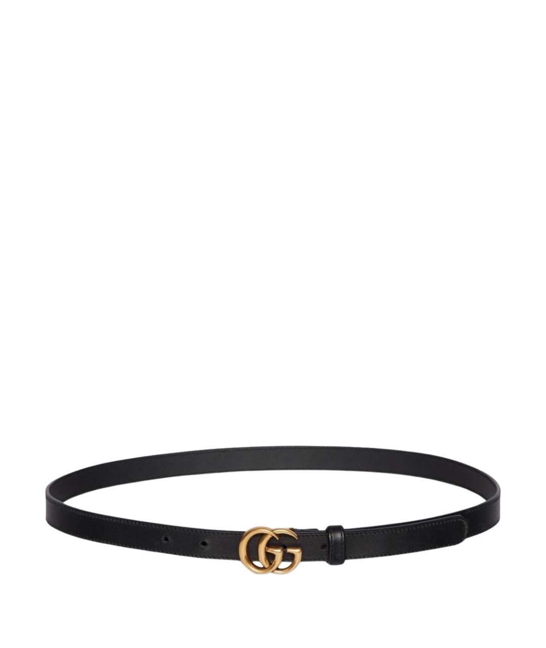 GUCCI Черный кожаный ремень, фото 1