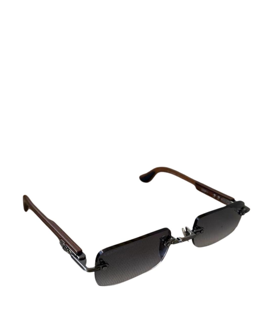 CHROME HEARTS Коричневые деревянные солнцезащитные очки, фото 1