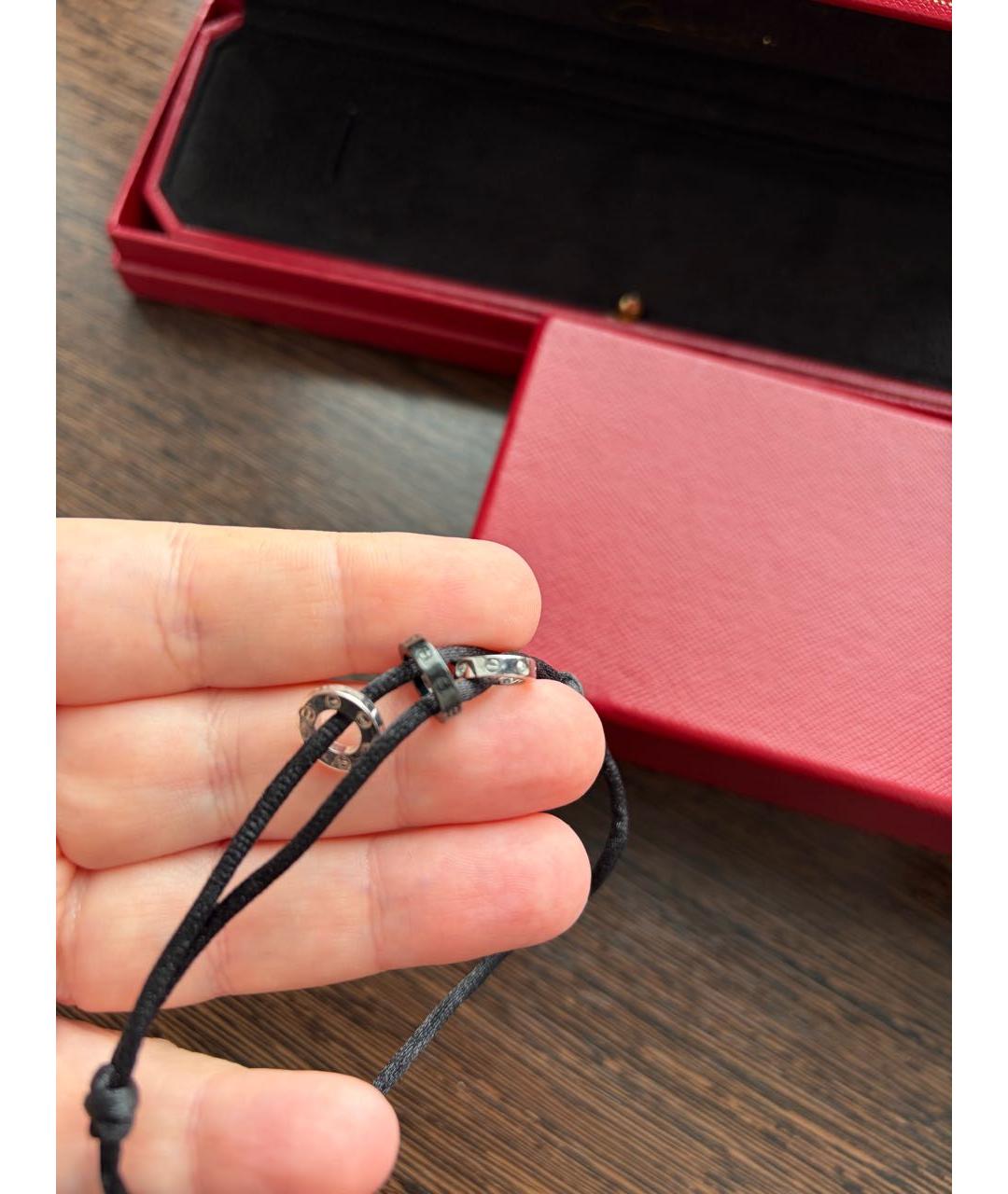 CARTIER Черный браслет из белого золота, фото 2