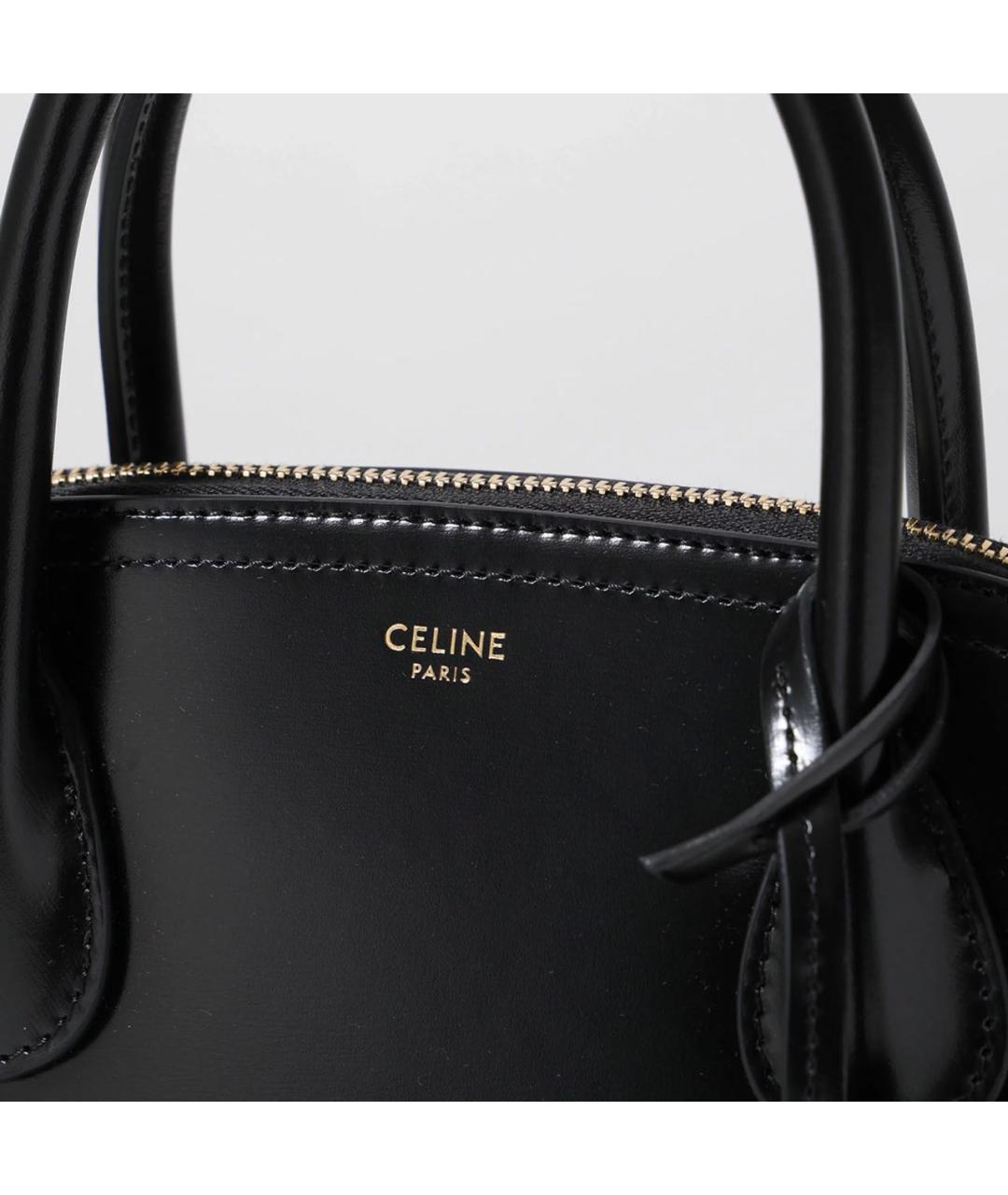 CELINE Черная кожаная сумка через плечо, фото 7