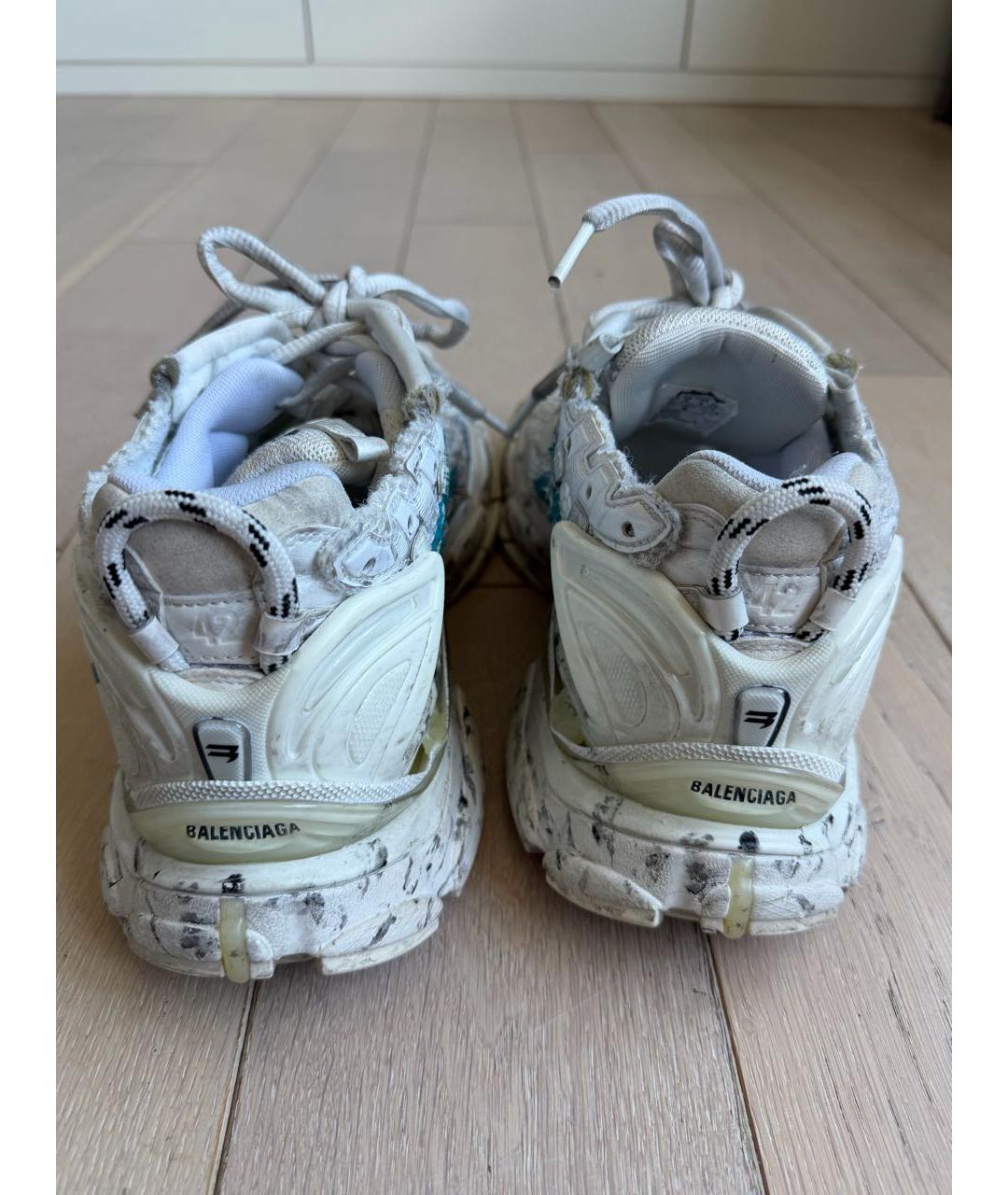 BALENCIAGA Бирюзовые высокие кроссовки / кеды, фото 4